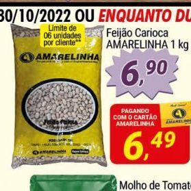 Amarelinha supermercados Feijão carioca oferta