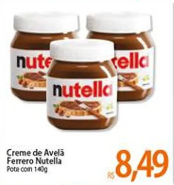 Atacadão Creme de Avela Ferrero Nutella 140g oferta
