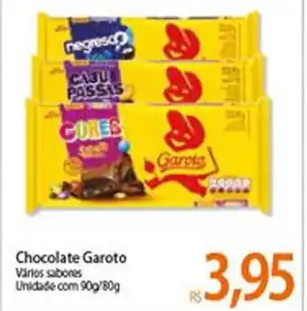 Atacadão Chocolate garoto 90g/80g oferta