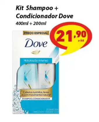 Cometa Supermercados Kit Shampoo + condicionador Dove 400ml + 200ml oferta
