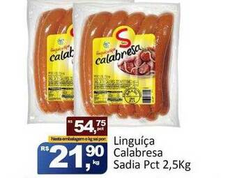 Rede Krill Linguiça calabresa sadia oferta