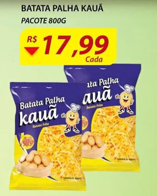 Assaí Atacadista Batata Palha Kaua 800g oferta