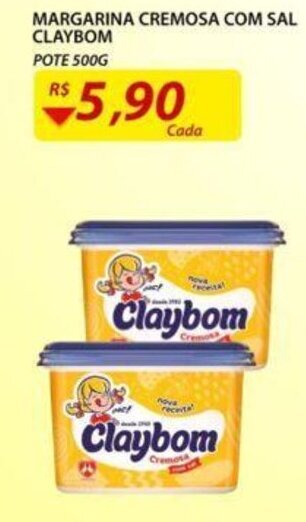 Margarina Cremosa com sal Claybom 500g