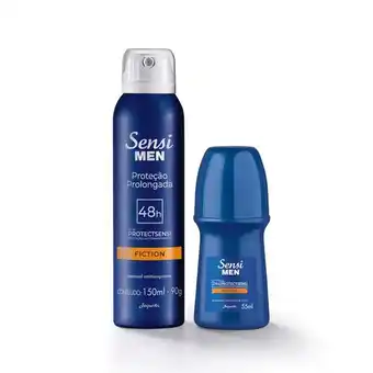 Kit de desodorantes antitranspirantes sensi men fiction jequiti