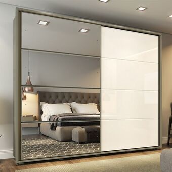 Gazin Guarda-roupa casal 2 portas correr 6 gavetas cavic henn roupeiro oferta