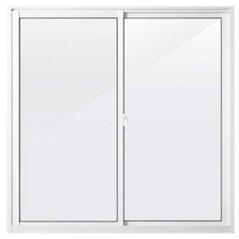 Comjol Janela correr branca 2 folhas 100x100 vidro liso slim aluvid oferta