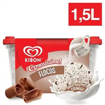 Supermercados Joanin Sorvete cremosíssimo de flocos kibon 1,5l oferta