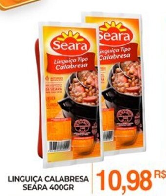 Mercadão Atacadista Linguica Calabresa Seara 400g oferta