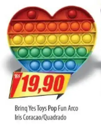 Brinq. Yes Toys Pop Fun Arco Iris Coracao/ Quadrado