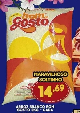 Supermercados Cristal Arroz branco Bom Gosto 5kg cada oferta