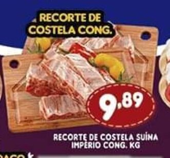 Supermercados Cristal Recorte de Costela Suina Imperio cong. 1kg oferta