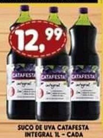 Supermercados Cristal Suco de Uva Catafesta Integral 1L cada oferta