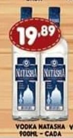 Supermercados Cristal Vodka Natasha 900ml cada oferta