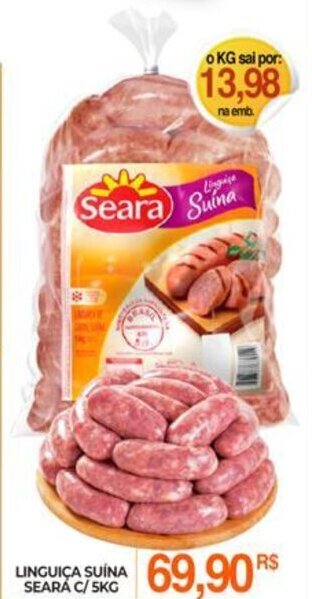 Mercadão Atacadista Linguica Suina Seara c/ 5kg oferta