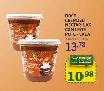 Cooper Doce cremoso néctar com leite oferta