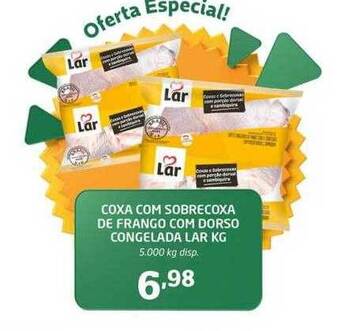 Cooper Coxa com sobrecoxa de frango com dorso congelada lar kg oferta