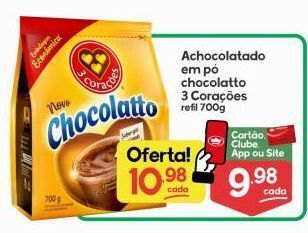 Supermercados Princesa Achocolatado em pó 3 corações 700g oferta