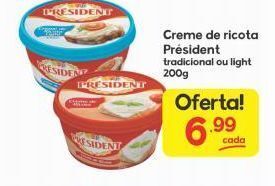 Supermercados Princesa Creme de ricota president 200g oferta