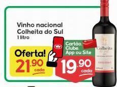 Supermercados Princesa Vinho nacional colheita do sul 1l oferta