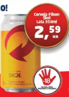 Tenda Atacado Cerveja pilsen skol lata 350ml oferta