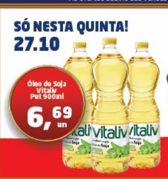 Tenda Atacado Óleo de soja vitaliv 900ml oferta