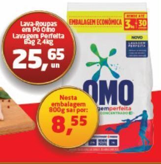 Tenda Atacado Lava-roupas em pó omo 2.4kg oferta