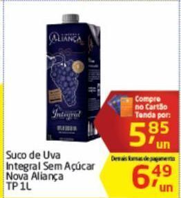 Tenda Atacado Suco de uva aliança 1l oferta