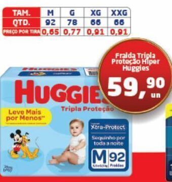 Tenda Atacado Fralda tripla proteção hiper huggies oferta