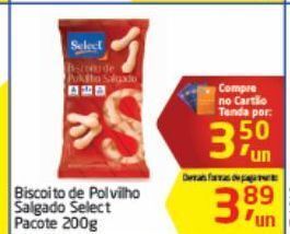 Tenda Atacado Biscoito de polvilho salgado select 200g oferta