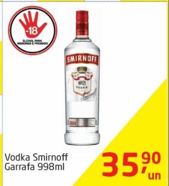 Tenda Atacado Vodka smirnoff 998ml oferta