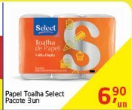 Tenda Atacado Papel toalha select 3un oferta