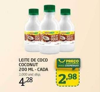 Cooper Leite de coco coconut oferta