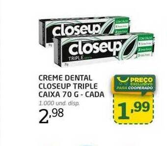 Cooper Creme dental closeup triple oferta
