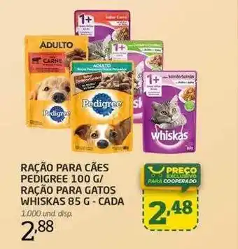 Cooper Ração para cães pedigree ração para gatos whiskas oferta