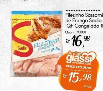 Giassi Supermercados Filezinho sassami de frango sadia iqf congelado oferta