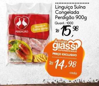 Giassi Supermercados Linguiça suína congelada perdigão oferta