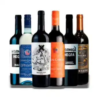 Sexteto vinhos tintos e branco variados