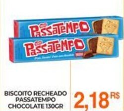 Biscoito Recheado Passatempo Chocolate 130g