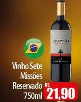 Proença Supermercados Vinho sete missões reservado oferta