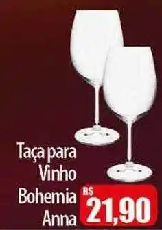 Proença Supermercados Taça para vinho bohemia anna oferta