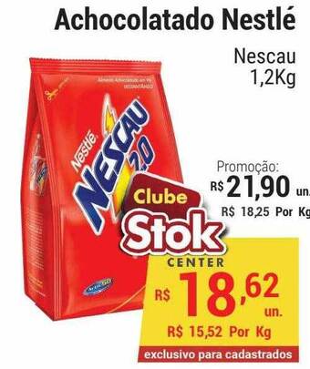 Stok Center Achocolatado nestlé nescau 1.2kg oferta