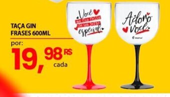 Mercadão Atacadista Taca Gin Frases 600ml oferta