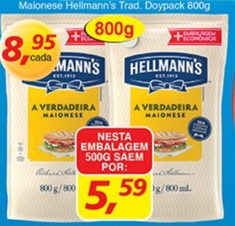 Supermercados Guanabara Maionese Hellmann's Trad. Doypack 500g oferta