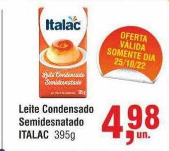 Leite condensado semidesnatado italac