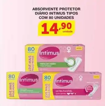Roldão Absorvente protetor diário intimus tipos oferta