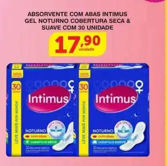 Roldão Absorvente com abas intimus gel noturno cobertura seca & suave oferta