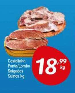 Supermercados Intercontinental Costelinha ponta lombo salgados suínos oferta