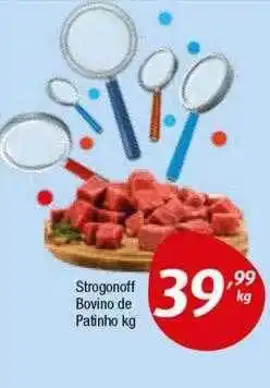 Strogonoff bovino de patinho