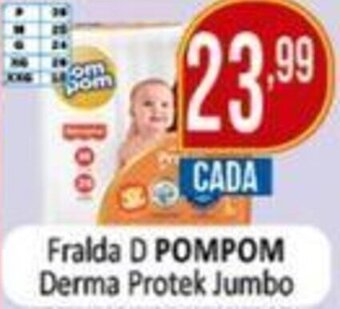 Fralda D PomPom Derma Protek Jumbo