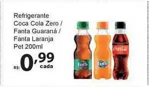 Super Luna Refrigerante Coca Cola Zero Fanta Guaraná Fanta Laranja 200ml oferta
